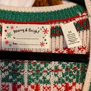 Festive Red and Green Sweater